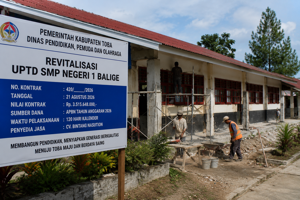 Revitalisasi SMP Negeri 1 Balige Dimulai, Pemkab Toba Dorong Fasilitas Pendidikan Semakin Berkualitas