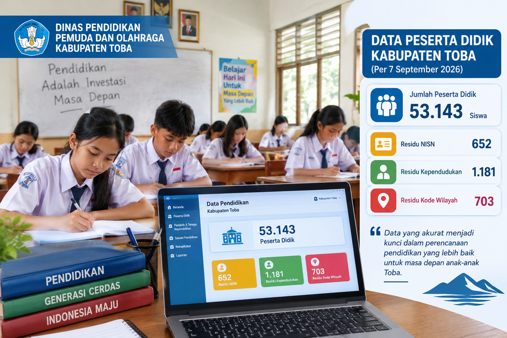 Data Peserta Didik Kabupaten Toba Capai 53.143 Siswa, Pemutakhiran Data Terus Dilakukan